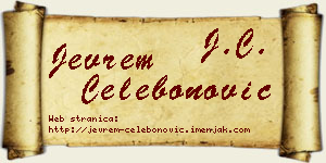 Jevrem Čelebonović vizit kartica